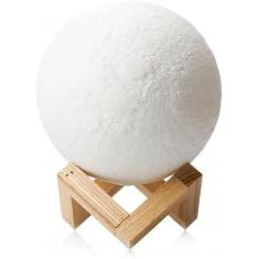 Imagem de Umidificador Aromatizador Luminária Abajur Lua 3D 880ml - Markelk