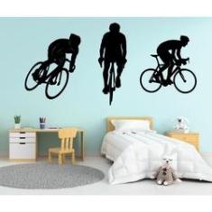 Imagem de Adesivo de Parede Kit 3 Bicicletas tamanho total 100cmx48cm