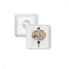 Imagem de Fan Butterfly Taiji bule de chá de montanha teclado mecânico PBT kit de atualização para jogos