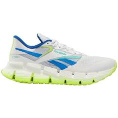 Imagem de Reebok Tênis masculino Floatzig 1, Calçado branco/limão digital/azul cinético, 41