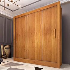 Imagem de Guarda Roupa Casal 3 Portas 4 Gavetas Taifa Espresso Móveis Cinamomo/off White