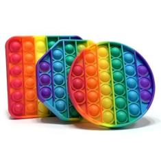 Imagem de Kit 3 Pop It Fidget Toys Brinquedo Apertar Spinner Silicone - Artetoys