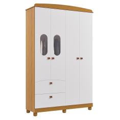 Imagem de Guarda Roupa Infantil Fofura 4 Portas e 2 Gavetas - Permóbili Baby
