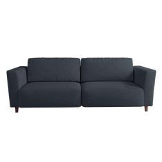 Imagem de Sofá 3 Lugares Munique Com Chaise Esquerdo Poliéster Petróleo - Modern