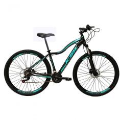 Imagem de Bicicleta Feminina Aro 29 Ksw Mwza 24v Garfo Suspensão Mtb Preto-azul 17