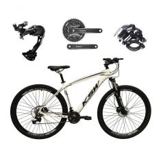 Imagem de Bicicleta Aro 29 Ksw Xlt Alívio E Altus 27v Freio Hidráulico Garfo Trava - Branco Tam.21
