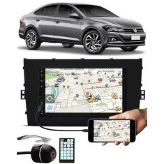 Imagem de Multimídia Vw Virtus E-Tech Bluetooth Espelhamento Android IOS + Câmer