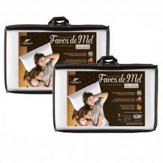 Imagem de Kit 2 Travesseiro Favos de Mel Intense 50x70cm Fibrasca