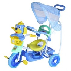 Triciclo Infantil com Empurrador Motoca Passeio Bebê Azul no Shoptime