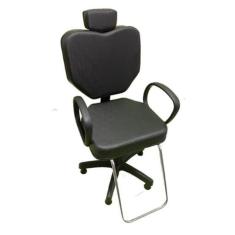 Cadeira De Barbeiro Reclinável Harley Profissional Dompel Cor Preto/Branco