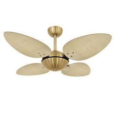Imagem de Ventilador De Teto Volare Dourado Office 4 Pás Natural 110V