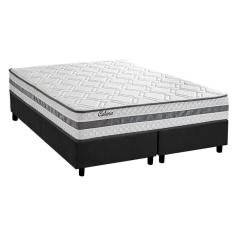Imagem de Cama Box King: Colchão Molas Ensacadas Herval MasterPocket Catana + Base crc Suede Gray(193x203)