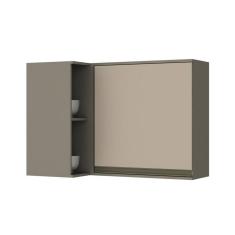 Imagem de Armario Aereo Cozinha Modulado Canto Reto Connect C 1 Porta Duna Cristal Henn