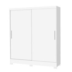 Imagem de Guarda Roupa Casal 2 Portas Correr 2 Gavetas Mdp Branco - San Marino