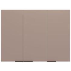 Imagem de Armário Aéreo Bartira Cristal MDP 15mm com 3 Portas e 3 Prateleiras - 120cm de largura