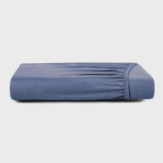 Imagem de Lençol com Elástico Casal Altenburg Cetim 300 Fios Azul