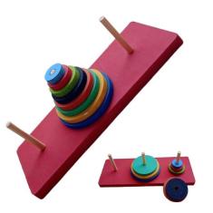 Imagem de Brinquedo pedagógico educativo em madeira montessori torre