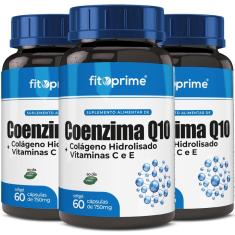 Imagem de Kit 3 Coenzima Q10 Com Colágeno Vitaminas C e E 60 Cápsulas Fitoprime