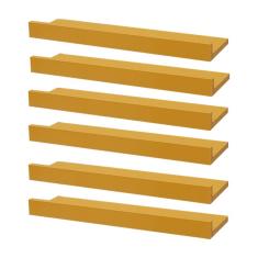 Imagem de Kit 6 Prateleiras Porta Quadros 50 x 10cm  Suporte Invisível