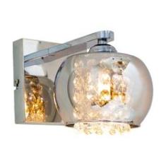 Imagem de Luminária Arandela Cristal K9 Cuba Cromada + Led 5w 3000k St1219