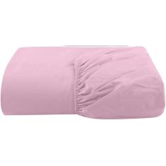 Imagem de Lençol Casal Com Elástico Avulso Percal 200 Fios Rosa