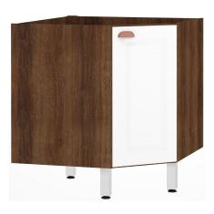 Imagem de Balcão Sem Tampo Canto Diagonal Safir e Branco Pet