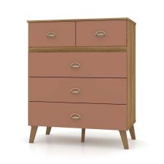 Imagem de Cômoda para Quarto 05 Gavetas Milão Nature/Camarim - Pallazio