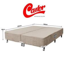 Imagem de Base Box Castor Premium Bege Casal King Bipartida 193x203 (Estrutura r