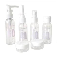 Imagem de Kit Viagem 6 Peças Frasco Shampo Perfume Condicionador Creme - Beautyb