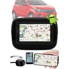 Imagem de Multimídia Fiat Mobi Espelhamento Bluetooth USB SD Card + Moldura + Câ