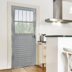 Imagem de Porta de Alumínio Lambril 210x80cm Lado Esquerdo Postigo Hale Esquadrias Marroml