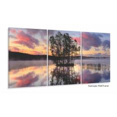 Imagem de Quadro Decorativo Paisagem Árvore Lago Entardecer