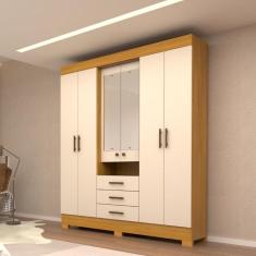 Imagem de Guarda Roupa Casal 6 Portas 3 Gavetas Com Espelho Debora Acp