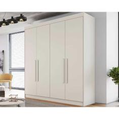 Imagem de Guarda Roupa Solteiro 3 Gavetas E 4 Portas Nantes Off White - Europa