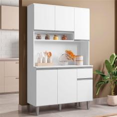 Imagem de Armário Cozinha Millan Branco 6 Portas