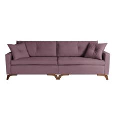 Imagem de Sofá 4 Lugares Viena Veludo Rosa