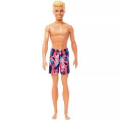 Imagem de Boneco Barbie Fashion Praia Ken Bermuda Rosa E Azul Hxx52