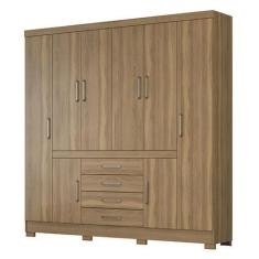 Imagem de Guarda Roupa Casal New Realce 8 Portas E 4 Gavetas Amêndola - Demóbile