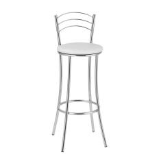 Imagem de Banqueta para Cozinha Bc26/a A102 Cromado/Branco