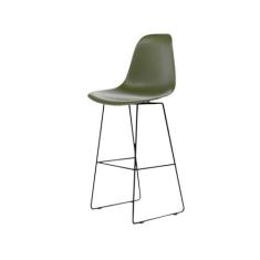 Imagem de Banqueta para Sala de Jantar Eames Pp Quad Verde Militar