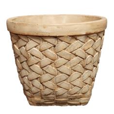 Imagem de Cachepot De Cimento Estilo Palha Trançada