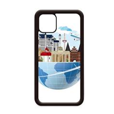 Imagem de Capa Landmark Journey Germany Plane para iPhone 12 Pro Max para Apple Mini Mobile Case Shell