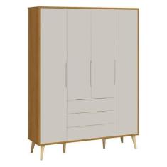 Imagem de Guarda Roupa Infantil Retrô Elfe Areia Acetinado Savana Natural - Rell