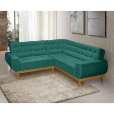 Imagem de Sofá de Canto 5 Lugares Ágata Nabas Estofados Verde