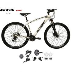 Imagem de Bicicleta Aro 29 Ksw Xlt Kit 2x9 Gta Sunrun Freio Disco K7 11/36 Pedivela 24/38d Garfo Com Trava - Branco Tam.17