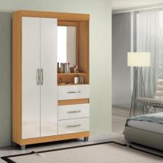 Imagem de Guarda-Roupa Solteiro 2 Portas 3 Gavetas Capelinha Rei Móv - Rei Movei