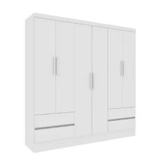 Imagem de Guarda Roupa 6 Portas 4 Gavetas Oregon - Tcil Móveis - Neve