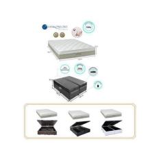 Imagem de Conjunto Cama Box Baú Casal Queen + Colchão Firme de Molas Ensacadas S