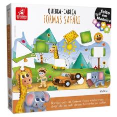 Imagem de Quebra-Cabeças Formas Safari Brinquedo Infantil Educativo