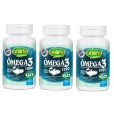 Imagem de Kit 3 Ômega 3 Óleo De Peixe Extra Puro - Unilife - 60 Cápsulas